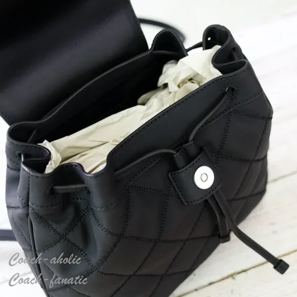 NWT Tory Burch Willa Backpack in Matte Black 145276 - Picture 10 of 11